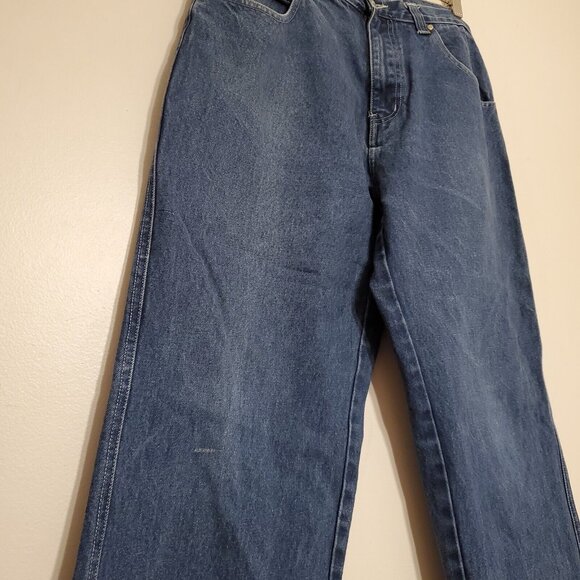 Y2k Exhaust baggy denim blue jeans size 34 - Picture 4 of 8